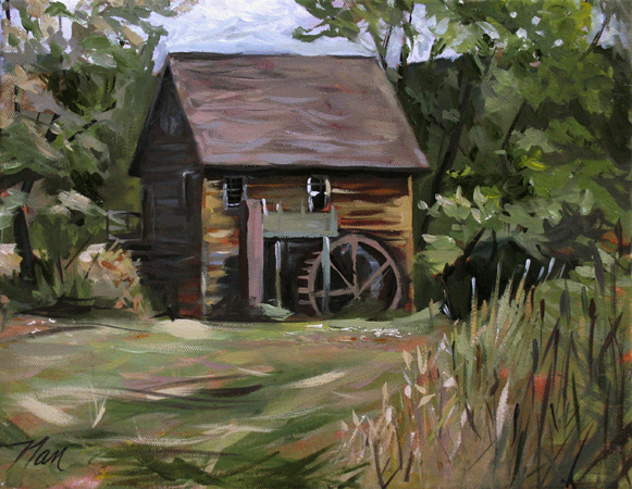 Mill in the Meadow, Oil on Canvas, 14 x 11 Mill in the Meadow, Oil on Canvas, 14 x 11