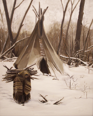Wood Gatherer, Oil on Canvas, 16 x 20 (sold) Wood Gatherer, Oil on Canvas, 16 x 20 (sold)