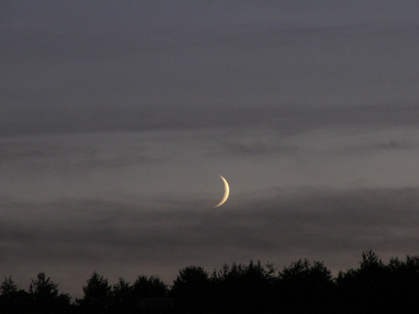 The Crescent Moon at Ascutney Mountain, Vermont